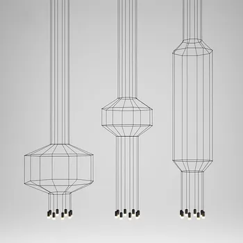 

Modern Line Art Pendant Lights Led String Lamp DIY Geometric Hanging Lamp for Living Room Home Decor Lighting Fixture Luminaire