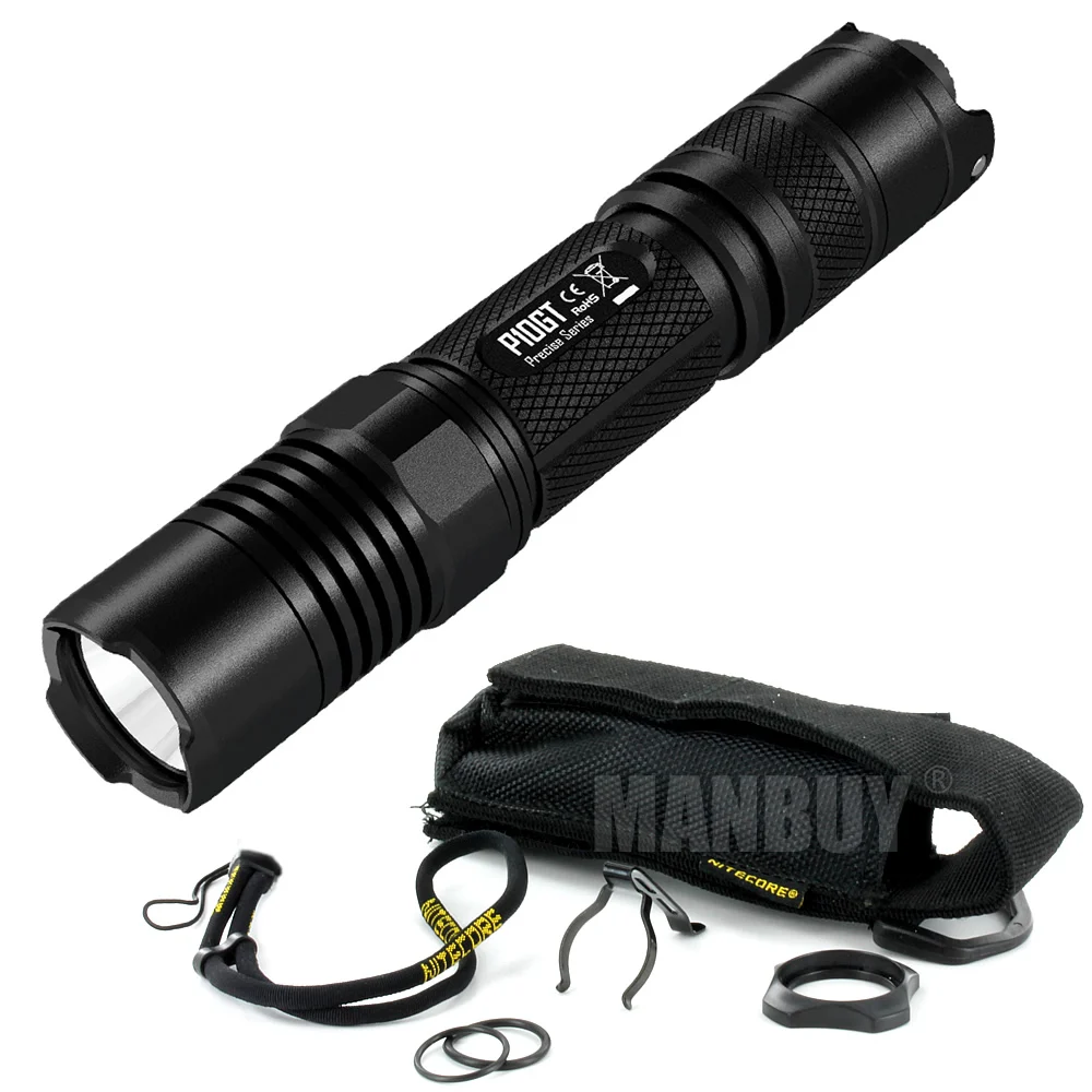 Nitecore P10GT 900LM XPLHI V3 светодиодный тактический фонарь 386 метров алюминиевый сплав