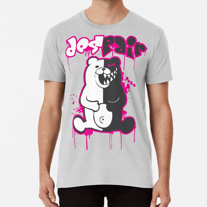 Danganronpa: футболка Monokuma-description (розовый) monokuma monomi Дзюнко Эносима danganronpa dangan ronpa 2 |