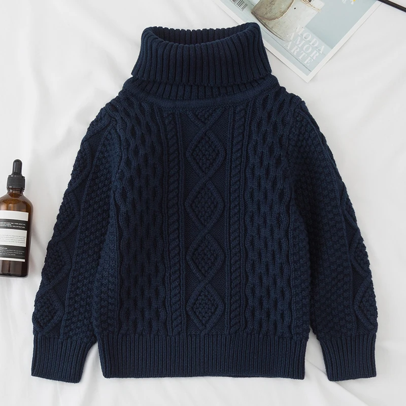 Kids Sweaters Baby Boys Girls Sweaters Turtleneck Solid Soft Warm Long Sleeve Winter Winter Sweater Kids Sweatershirts