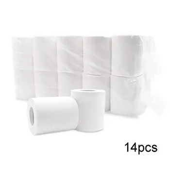 

Soft Toilet Paper,White Toilet Paper Toilet Roll Tissue Roll Pack of 3 Ply Paper Towels 6/8/12/14 Rolls