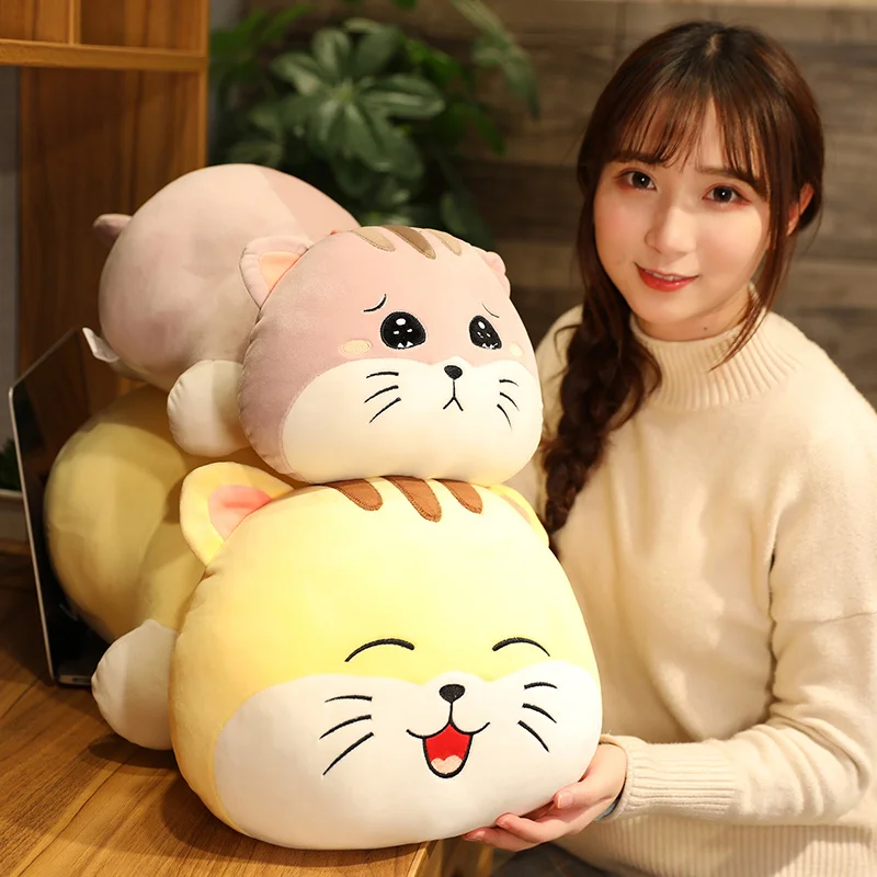 

New Hot Cartoon Cute Lying Cat Plush Toys Stuffed Animal Doll Soft Nap Pillow Cushion Sofa Decor Gift for Kids Baby Girls