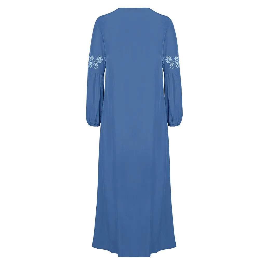 Мусульманское платье abaya, длинное платье, Ближний Восток, Рамадан, Арабский исламский стиль, одежда с принтом, винтажный кафтан, исламские макси платья, W905