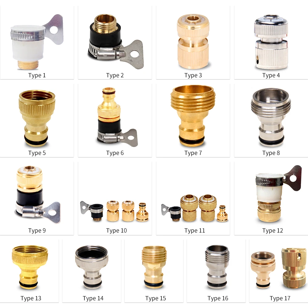 Hose Connector Heavy-duty Copper Hose Fittings Male and Female Water Hoses Connect Wash Machine Adapter Connectors