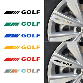 

4pcs Car Rims Wheel Hub Stickers for Volkswagen VW GOLF MK6 Golf 6 Golf 7 car reflective stickers Accessories