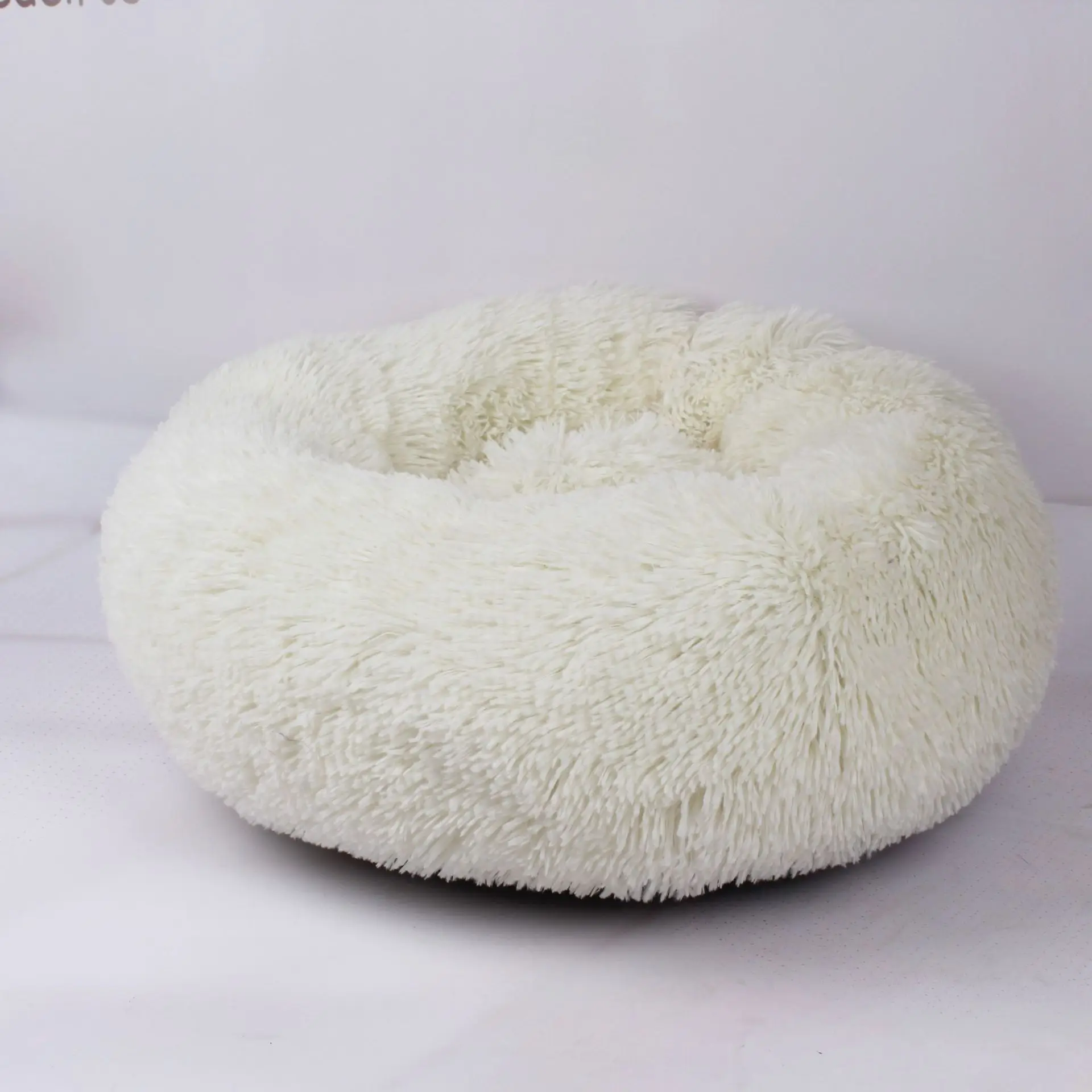 Long Plush Super Soft Pet Bed Kennel Dog Round Cat Winter Warm Sleeping Bag Puppy Cushion Mat Portable Cat Supplies 40/50/60cm - Цвет: 6