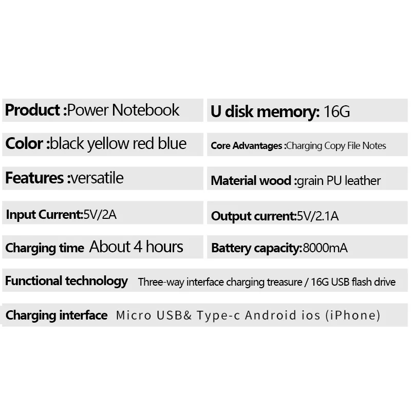 notebook fichário com energia carregamento sem fichário planejador de diário