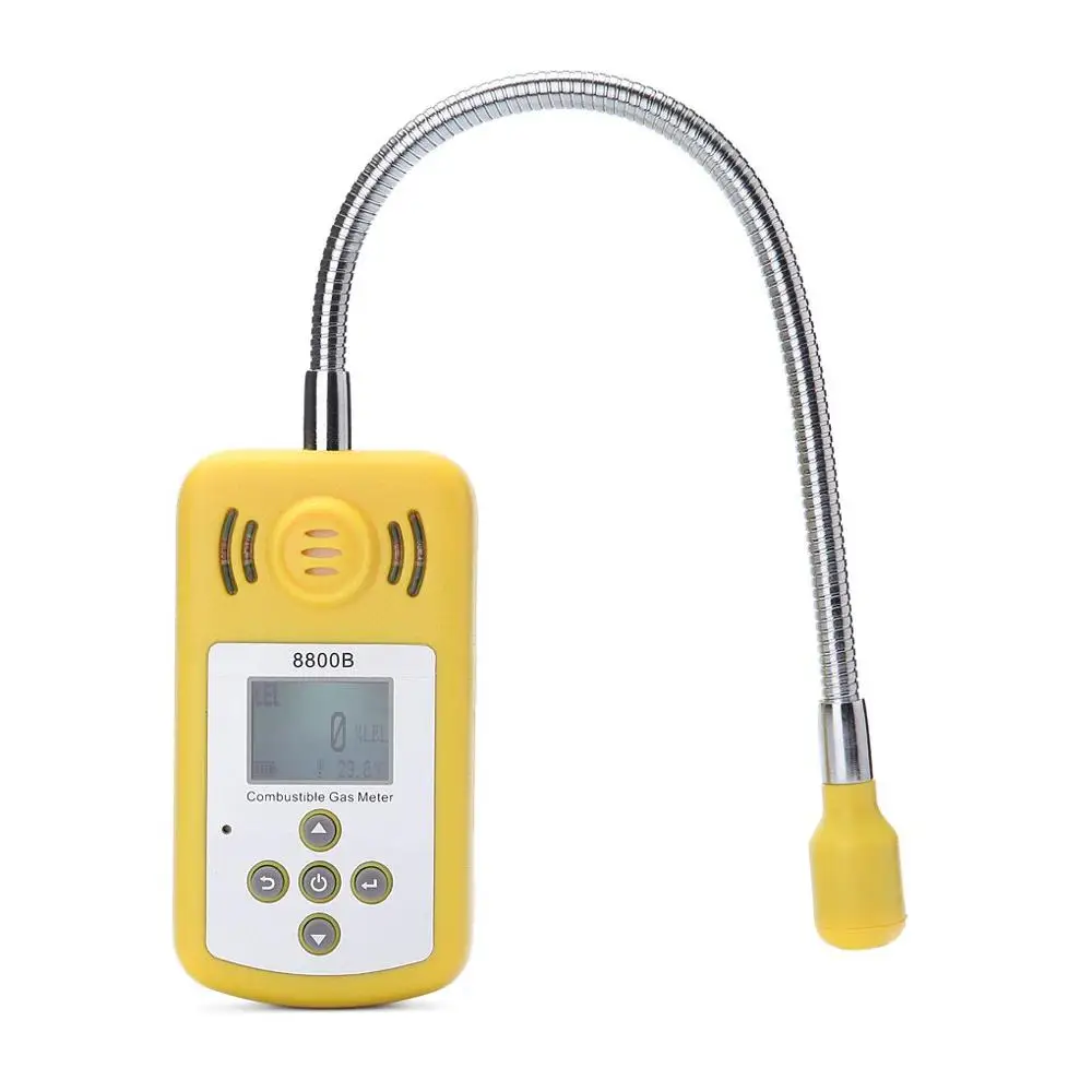 

Portable Gas Analyzer Combustible Gas Detector Gas Leak Location Determine Tester with LCD Screen Sound Light Alarm