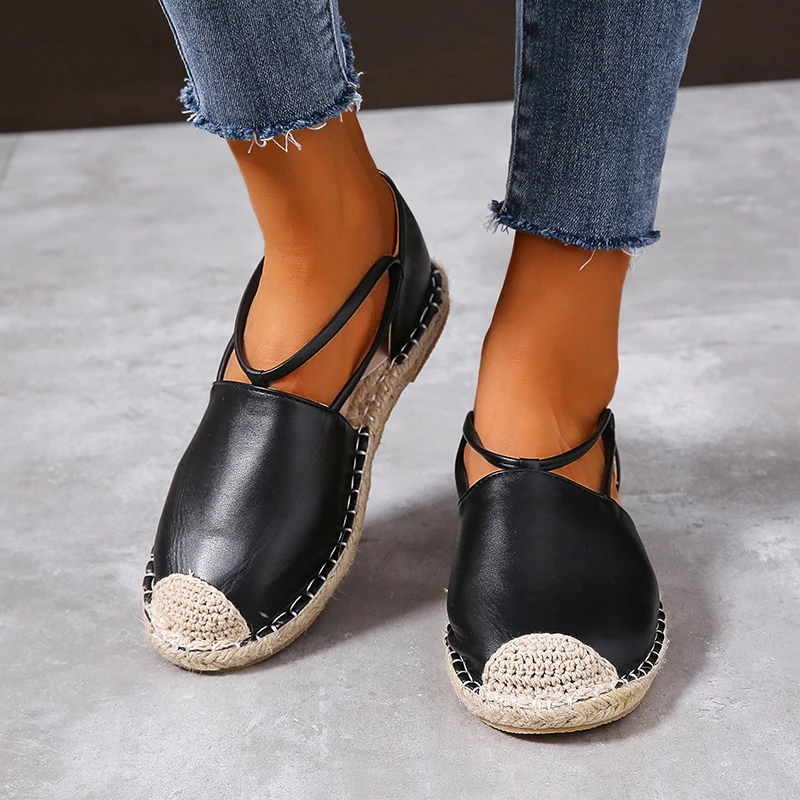 Alpargatas de plataforma para mujer, zapatos aterciopelados, zapatillas informales para zapatos de lona de cáñamo de lino transpirables, envío directo|Sandalias de mujer| - AliExpress