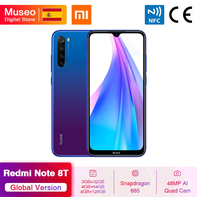 Global Version Xiaomi Redmi Note 8T 8 T 32GB/64GB/128GB Snapdragon 665 Octa Core 6.3'' 48MP Quad Camera 4000mAh 18W QC NFC Global Version Xiaomi Redmi Note 8T 8 T 32GB/64GB/128GB Snapdragon 665 Octa Core 6.3'' 48MP Quad Camera 4000mAh 18W QC NFC