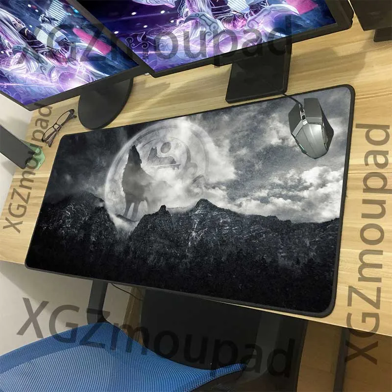 XGZ на заказ большой игровой коврик для мыши Черный замок край анютины глазки животное студенческий компьютерный стол коврик скорость резиновая нескользящая 900x400/900x300