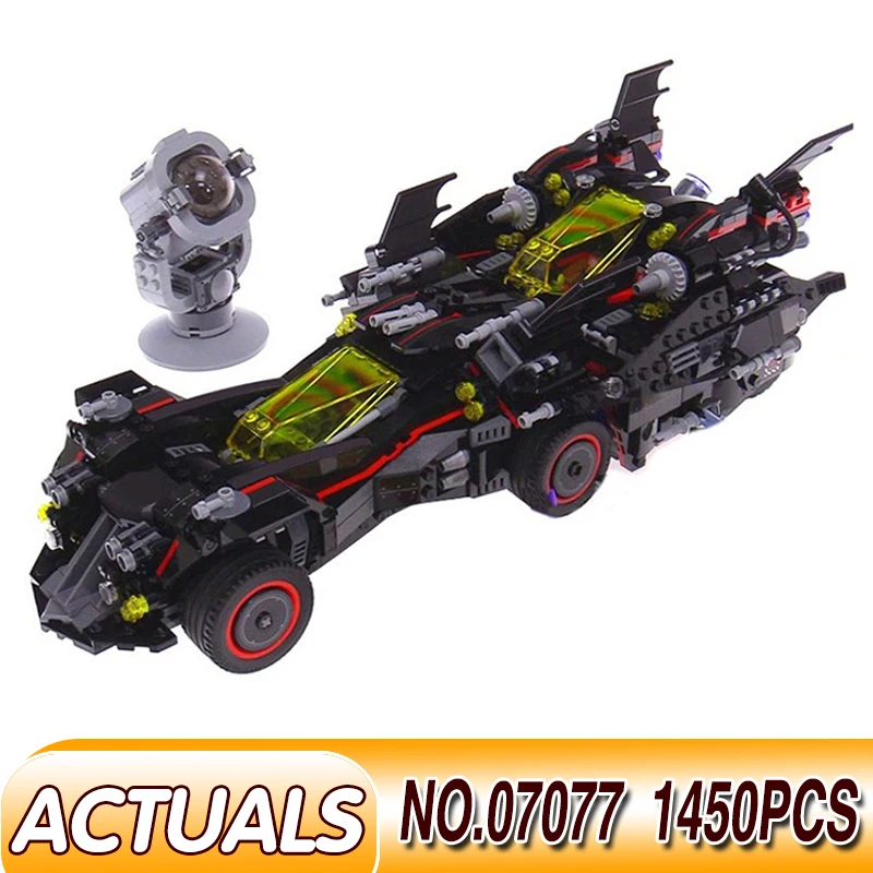 

07077 The Ultimate Batmobile LEGOING Movie City set Batman Compatible 70917 Model Building Kit Stacking Block Kids DIY Toy Gift