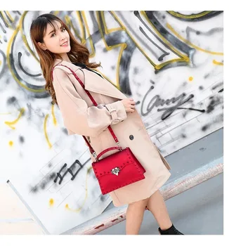 

2020 New Style Matte Dull Polish Gel Bag Riveting Nail Handbag Casual Shoulder Large Bag