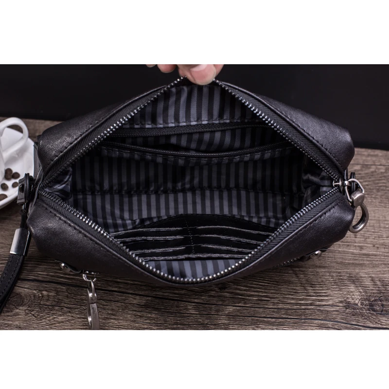 Кошелек Wmnuo мужской из натуральной кожи на молнии|bag high quality|men small bagsmall bag |