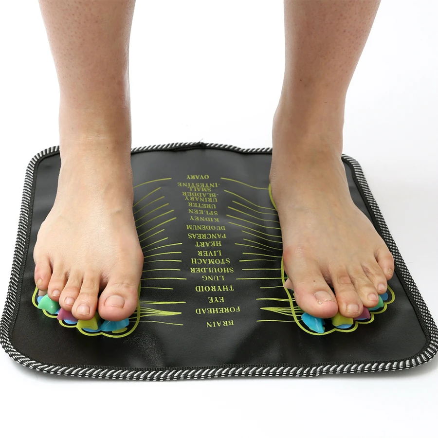 Walk Stone Sole Massage Pad Step On Cobblestone Foot Mat Health Care Plantar Point Stimulate Cushion Relieve Fatigue Pain Therap