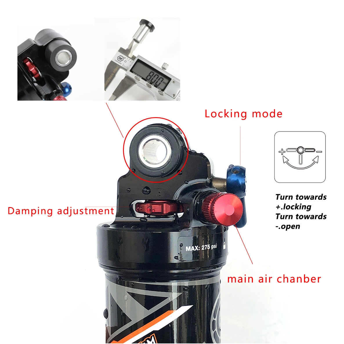 DNM MTB   ũ,  ġ , ٿ AM FR XC    ,  ũ ҹ AO-38RC, 165mm, 190mm, 200mm