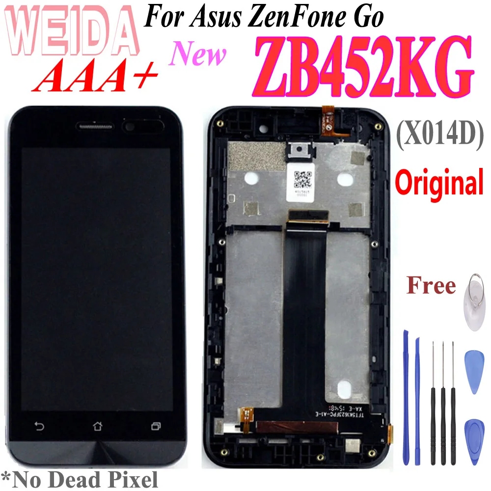 Оригинальный ЖК дисплей 4 5 дюйма для Asus ZenFone Go ZB452KG X014D с сенсорным экраном и