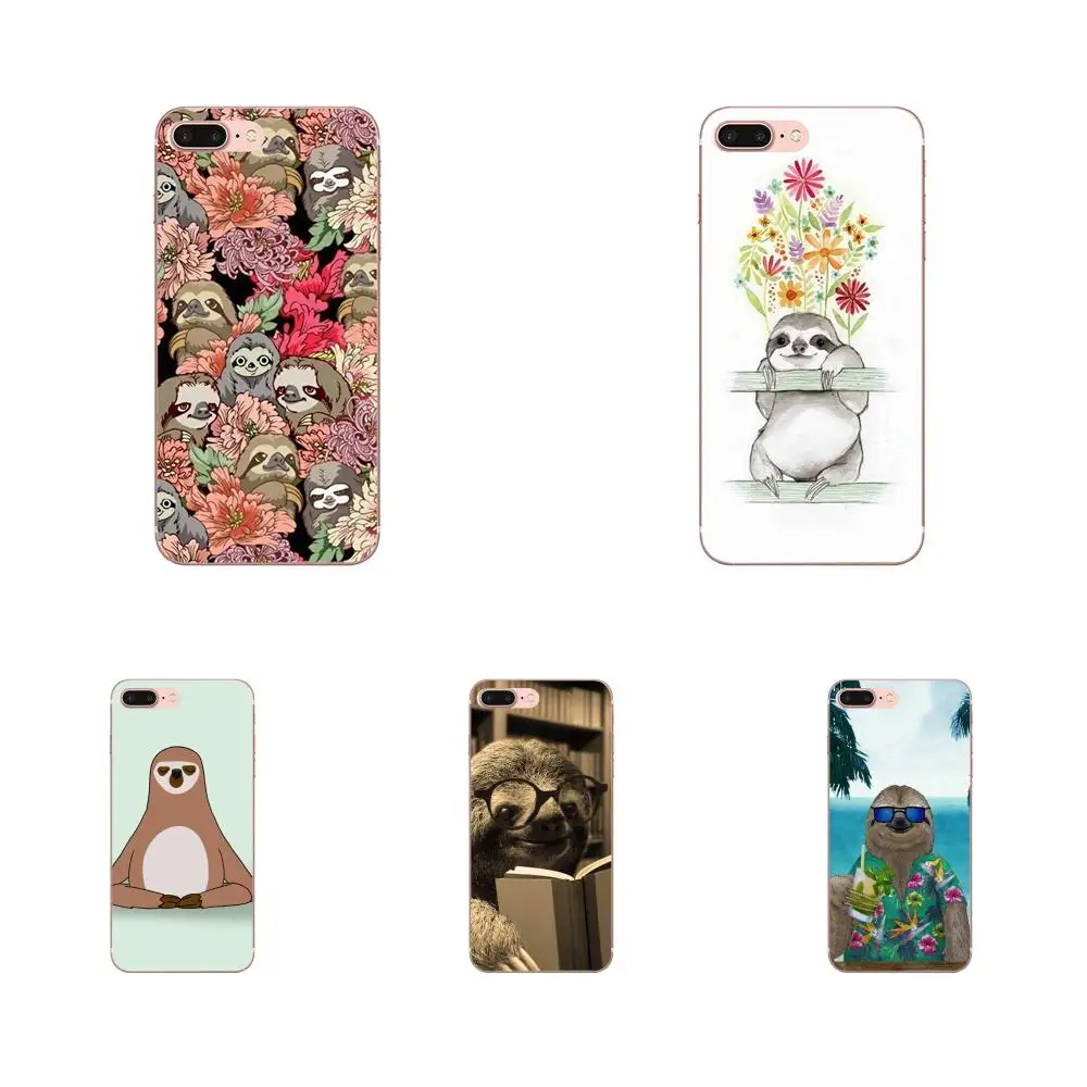 Fundas Phone Case Cover For Samsung Galaxy A51 A71 A81 A90 5G A91 A01 S11 S11E S20 Plus Ultra Sloths With Rose Diy Colorful | Мобильные