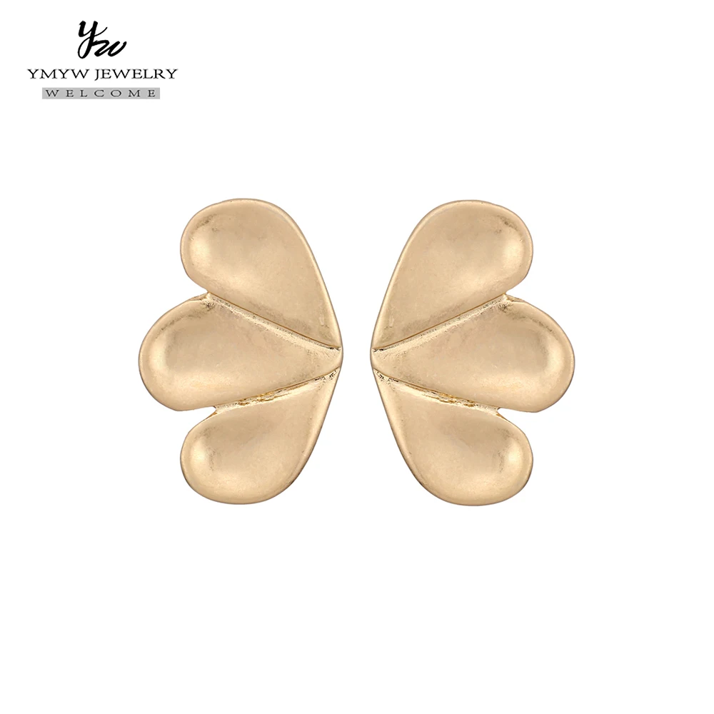 

YMYW Fashion S925 Silver Flower Butterfly Wing Shape Charms Stud Earring European and American Party Earrings for Women Girls