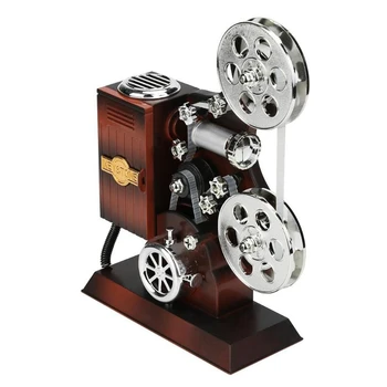 

Creative Classic Movie Projector Music Box Wooden Metal Antique Music Box Birthday Wedding Gift Toy Ornaments