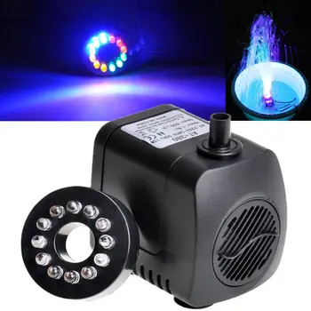 

15W 12 LED Light Submersible 800L/H Water Pump Aquariums Fish Pond Fountain Sump Waterfall US/EU/UK Plug