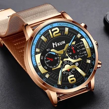 

New Arrivel Fashion Mens Watches Top Brand Luxury Quartz Watches Men Casual Mesh Belt Calendar Sports Watches Relogio Masculino