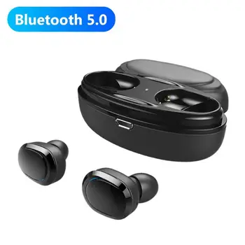 

T12 1/2Pcs Portable Mini Wireless Bluetooth 5.0 TWS In-ear Earphones Noise Reduction Stereo Music Earpiece With Charge Box