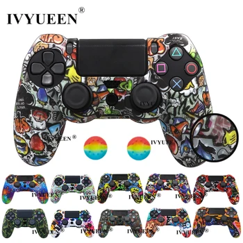 

IVYUEEN 25 Colors For PlayStation 4 PS4 Pro Slim Controller Silicone Protective Skin Case Cover Thumb Grip Caps for Dualshock 4