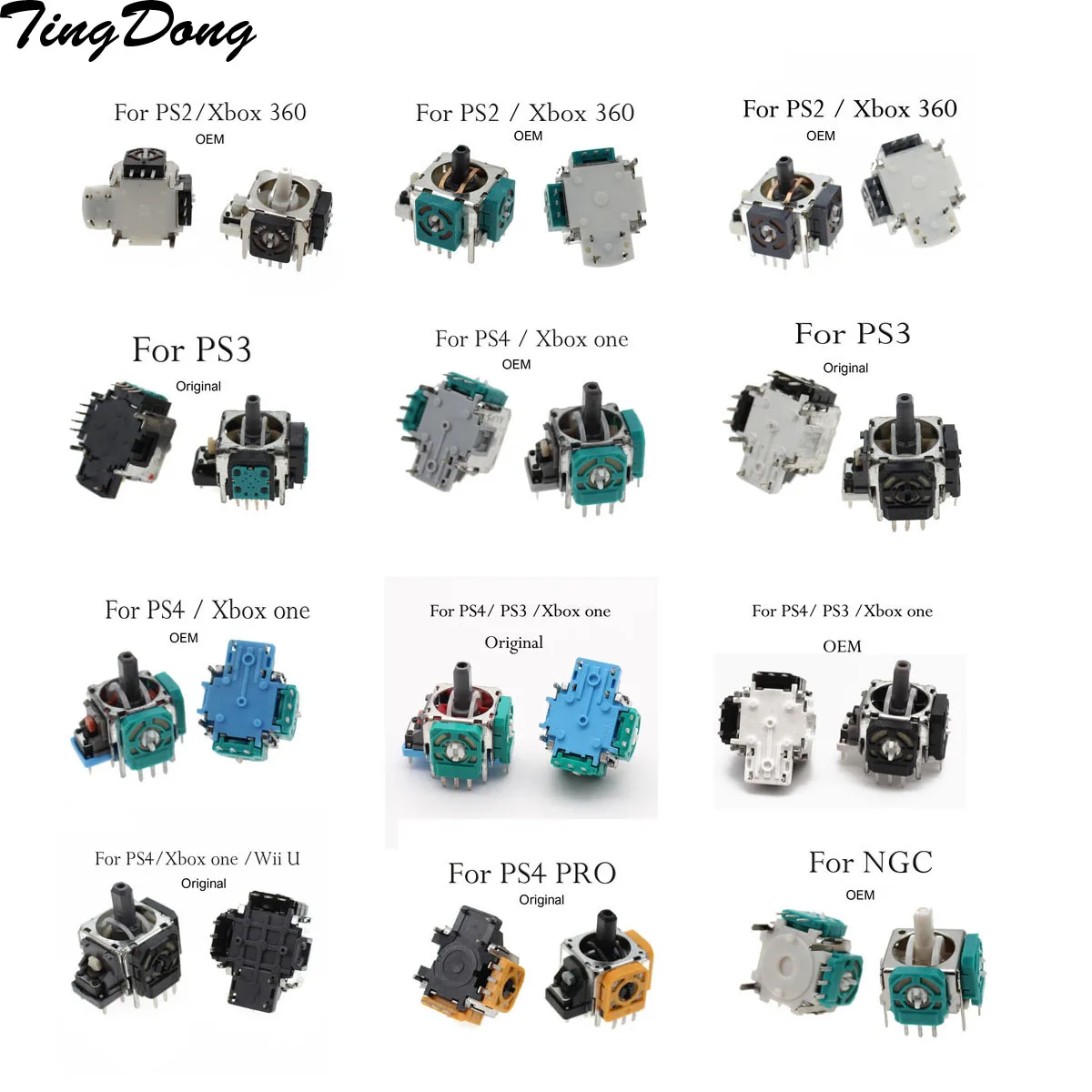 3pin 4PIN Замена 3D Аналоговый джойстик стики для PS3 PS4 XBOX 360 PS2 контроллер геймпад Xbox One