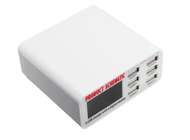 6 USB порт быстрое зарядное устройство с цифровым дисплеем для Iphone Ipad samsung набор инструментов для ремонта