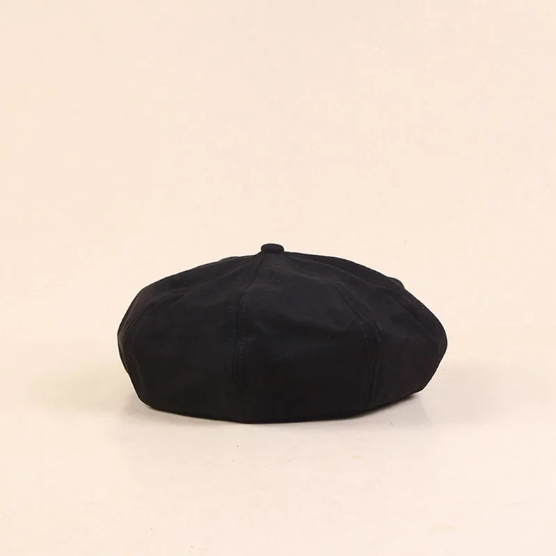 LA Beret, одноцветная зимняя шапка, Женская восьмиугольная шапка, дикая замшевая шапка с буквенным принтом тыквы, шапка художника