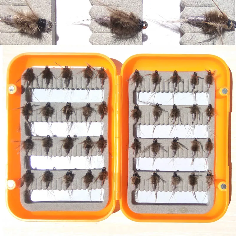 40 шт. приманка+ 1 шт. fly коробка для рыболовных приманок новая Fly fising приманка муха рыболовные снасти супер хорошее качество