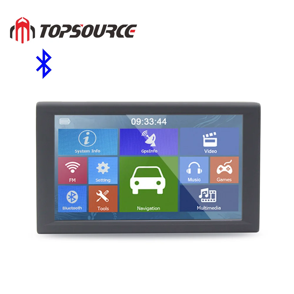 TOPSOURCE 9 дюймов большой экран Автомобильный грузовик gps навигация 256 8 Гб Bluetooth AVIN Hands-free AV-IN fm-передатчик бесплатные карты