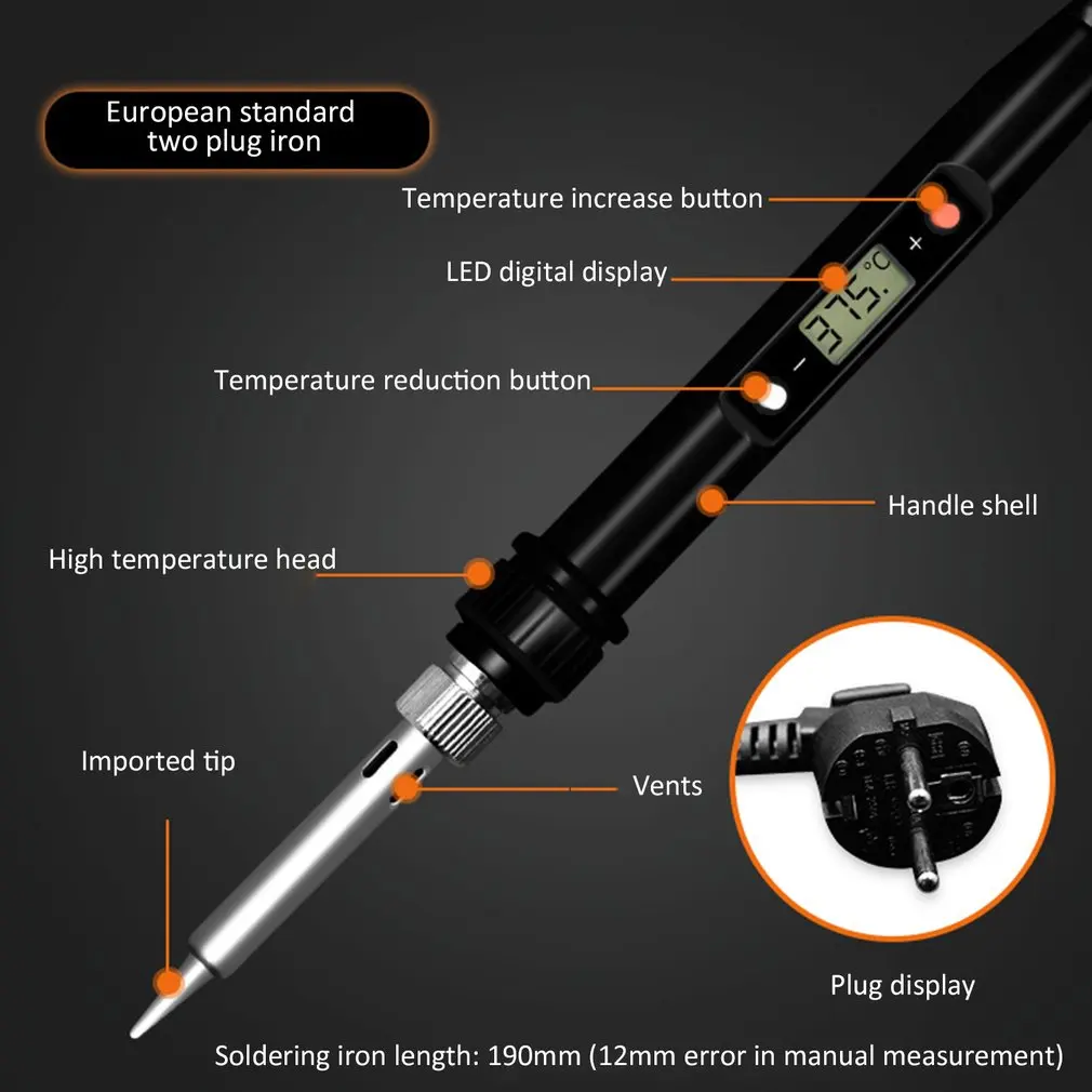 Цифровой дисплей паяльник набор гравировка пайка сварочный инструмент Регулируемая температура сварочная ручка Прямая доставка горячая