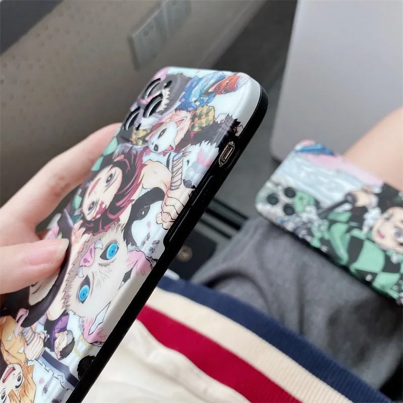 Cute Japan Demon Slayer Case For Iphone 11 12 13 Pro 7 8Plus X XR XS Max Phone Cases Anime Kimetsu No Yaiba Soft TPU Cover Coque iphone 13 pro max case clear