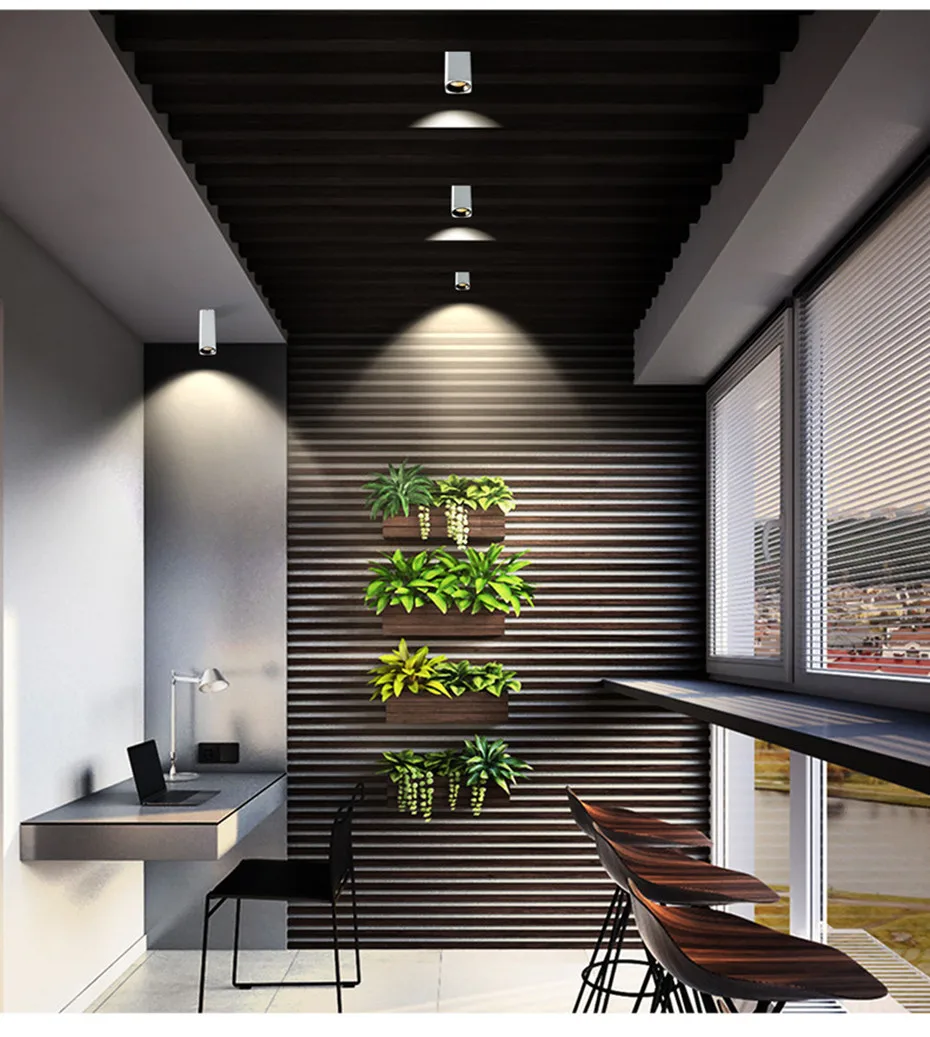 Простые светильники Светодиодный прожектор управляемый алюминиевые светильники 7 Вт 10 Вт поверхностного монтажа Кухня Свет Спальня потолочная лампа для гостиной