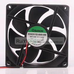 Ventilateur de refroidissement de carte graphique, ventilateur de radiateur de boîtier 92x92x9225 MM, Double boule, DC12V 1.6W EE92251S2 0000 999 CM 250 