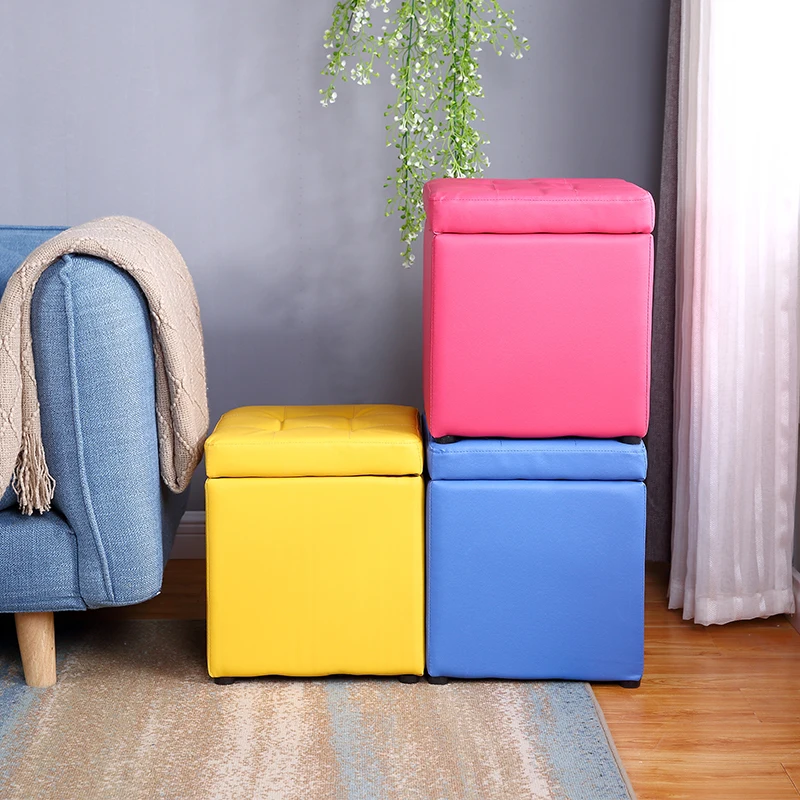 Small storage stool modern sofa fashionable bench creative storage bench kids furniture vanity stools Synthetic Leather Small storage stool modern sofa fashionable bench creative storage bench kids furniture vanity stools Synthetic Leather