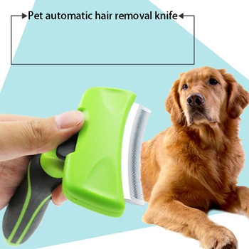 

2020 New Pet Dog Hair Remover Combs Cat Grooming Brush Deshedding Tool Comb Edge Trimming Dog Cat Rake Removal Fur Brush