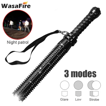 

Q5 Rechargeable Telescopic Baton Torch Zoomable Self Defense Led Flashlight 3 Modes Tactical Lantern With 18650 Battery+Charger