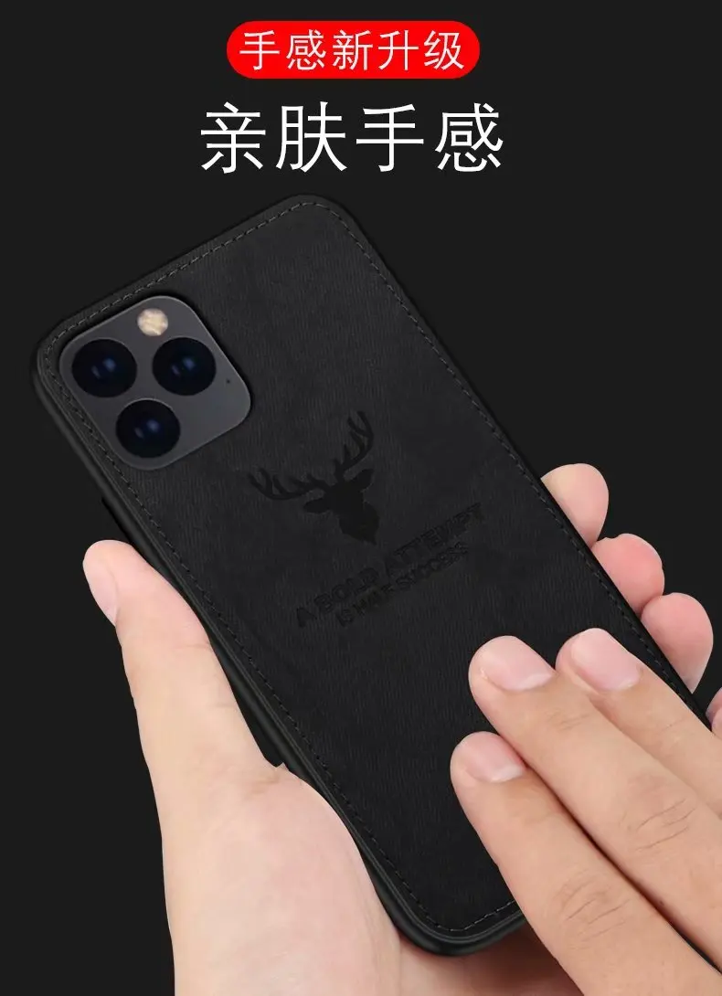 Для Apple iphone 11 чехол Роскошный мягкий силикон+ твердая ткань олень кошка защитная задняя крышка чехол для iphone 11 Pro Max iphone 11