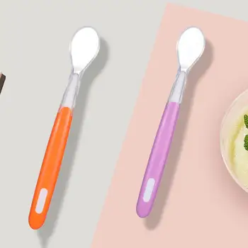 

4PCS Baby Spoons Soft Silicone Feeding Spoon Tableware For Children Cutlery Spoon Silicone Children Food Baby Feeding Tools