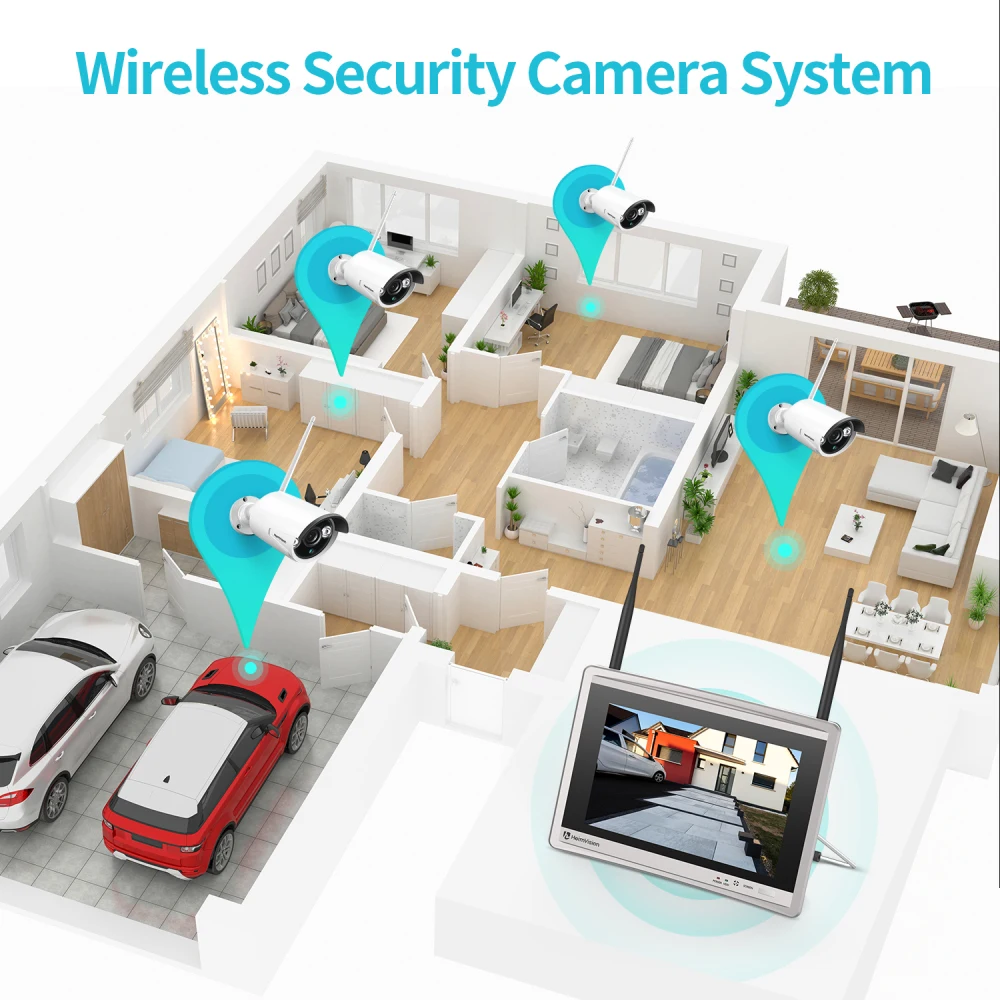 HeimVision HMB43MQ Wi Fi для наблюдения 1080P Беспроводной на открытом воздухе/Крытый