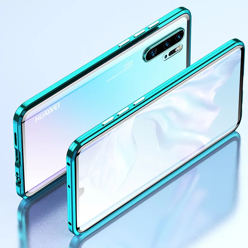 Для huawei Honor Note 10 20 Lite View 20 P30 P20 Pro 8X 9X Nova 5 5i 4 4E 3i Play 3 Чехол магнитный металлический двусторонний стеклянный чехол