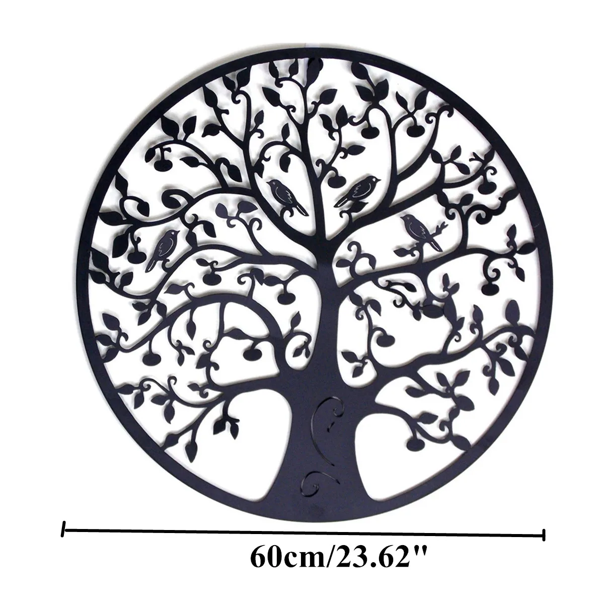 Круглые Настенные подвесные украшения диаметр 60 см Дерево жизни железное искусство домашнее подвесное украшение железное дерево декор на стену