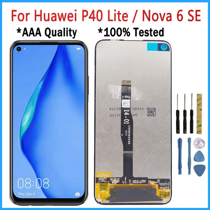 ЖК дисплей для Huawei P40 Lite сенсорный дигитайзер Nova 6 SE запасные части|Экраны