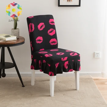 

Young and lovely Chair Cover Printed Stretch Anti-dirty Elastic Seat Cover used For Party Home Kitchen Dining Room living room
