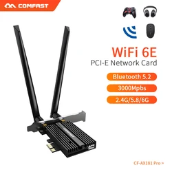 Carte réseau PCI E wi fi 3000 mb/s, 2.4/5Ghz, 802.11ac/ax, double bande, antenne réseau sans fil pour ordinateur de bureau 