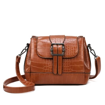 

three layer leather bags women small crocodile print flap bags designer handbags luxury shoulder bags wide strap crossbody bag