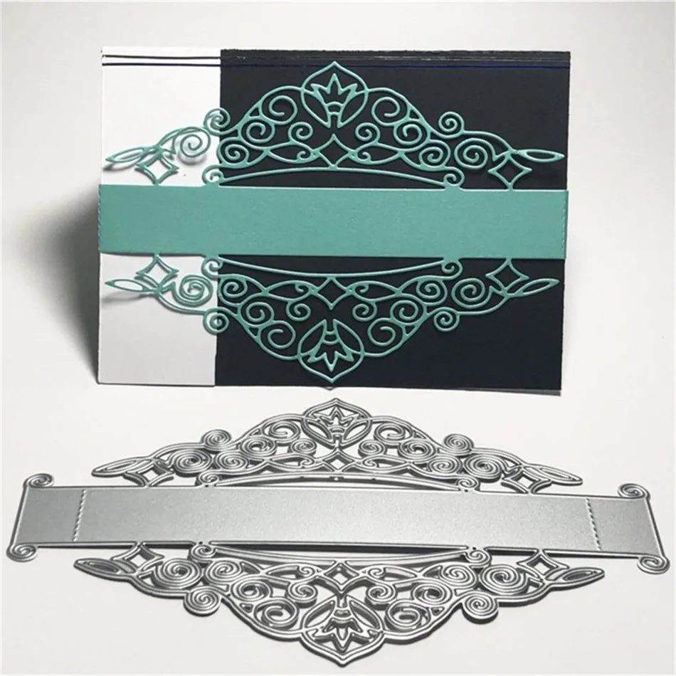 Naifumodo кружевная рамка краски для баннера Корона Форма металла резки штампы для фотоальбом для скрапбукинга штамп для теснения с вырезами шаблон